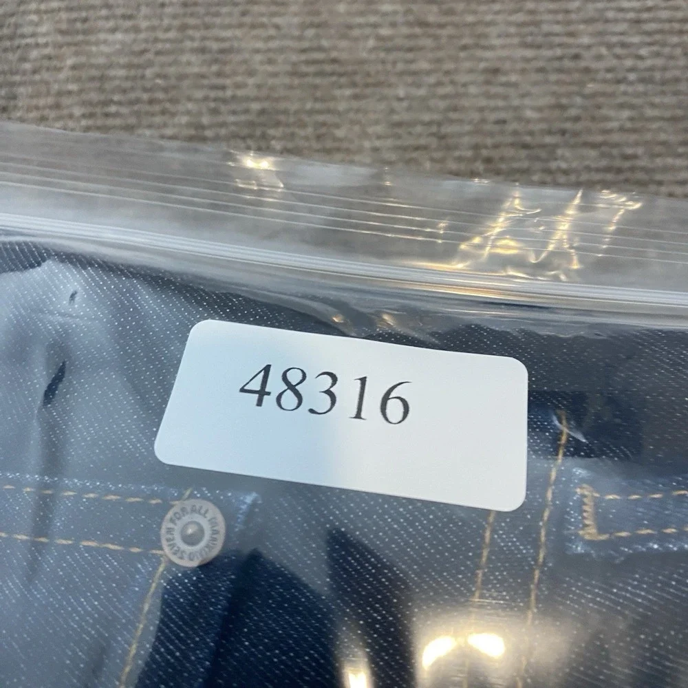 7‎ For All Mankind Austyn Jeans Men 40x30 Y2K Baggy Button Fly Wide Leg USA